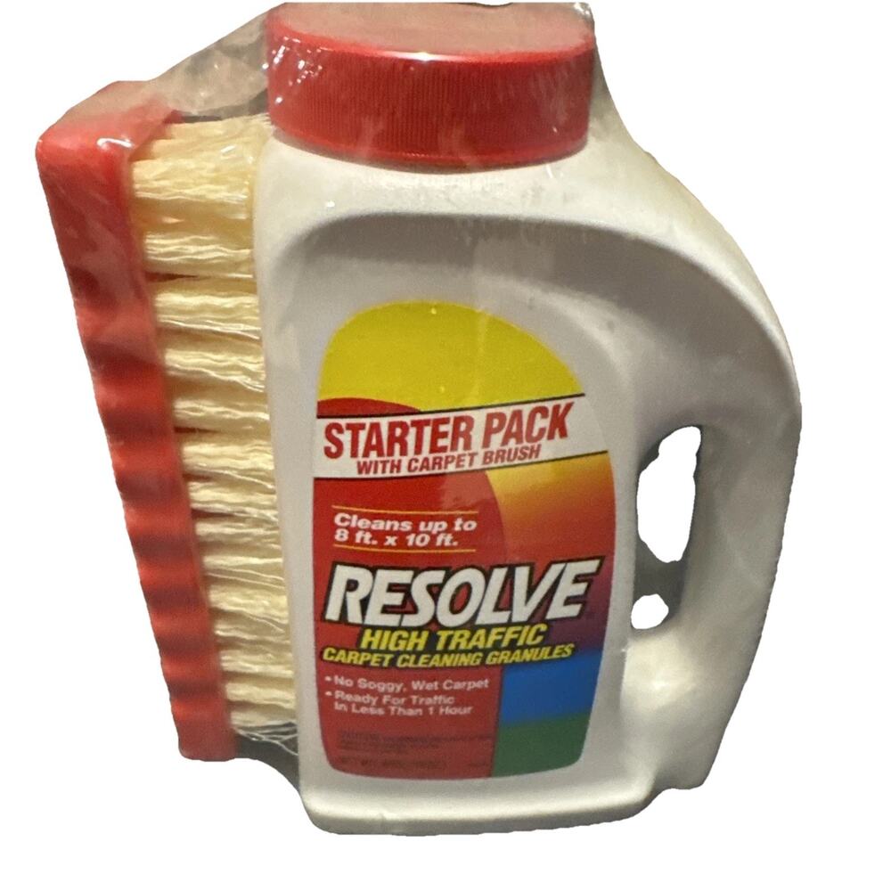 Resolve High Traffic Carpet Cleaning Granules with Brush Sealed New Vintage
